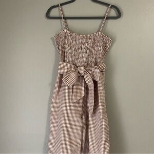 House Of Harlow 1960 Plaid Wide Leg Jumpsuit Size Large